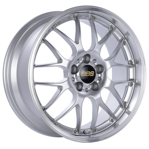 BBS RS-GT 20x8.5 5x114.3 ET43 Diamond Silver Center Diamond Cut Lip Wheel -82mm PFS/Clip Required thumbnail 1