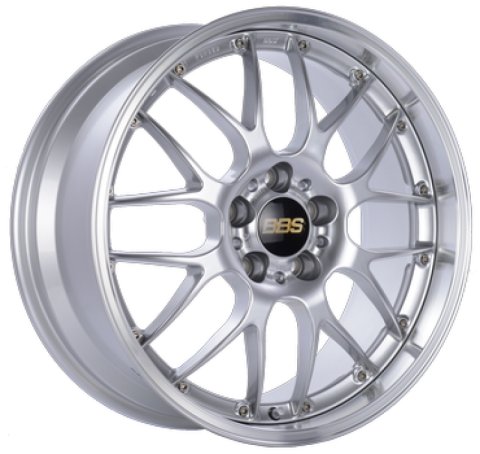 BBS RS-GT 20x8.5 5x114.3 ET43 Diamond Silver Center Diamond Cut Lip Wheel -82mm PFS/Clip Required thumbnail 2