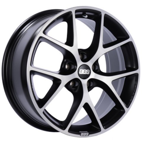BBS SR 17x8 5x120 ET30 CB72.5 Satin Black Diamond Cut Face Wheel