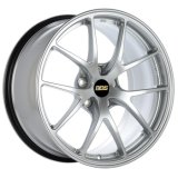 BBS RI-A 18x8.5 5x120 ET34 Diamond Silver Wheel -82mm PFS/Clip Required thumbnail 1