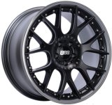 BBS CH-RII 22x10.5 5x112 ET15 Satin Black Center Platinum Lip SS Rim Prot Wheel - 82mm PFS Req thumbnail 2
