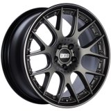 BBS CH-RII 22x10.5 5x112 ET15 Satin Platinum Center Black Lip SS Rim Prot Wheel - 82mm PFS Req thumbnail 1