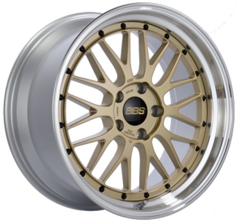 BBS LM 18x8.5 5x114.3 ET38 Gold Center Diamond Cut Lip Wheel - 82mm PFS Required thumbnail 2
