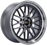 BBS LM 19x9 5x112 ET42 Diamond Black Center Diamond Cut Lip Wheel -82mm PFS/Clip Required thumbnail 2