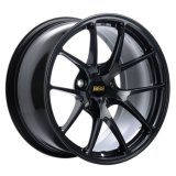 BBS RI-A 18x9.5 5x120 ET40 PFS Metallic Black Subtle Blue Flake Wheel -82mm PFS/Clip Req thumbnail 2