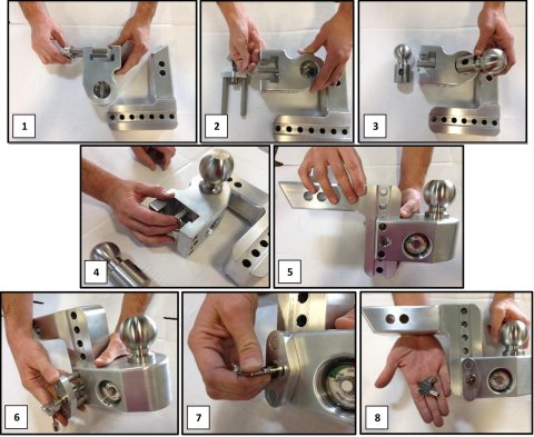 Weigh Safe 6in Drop Hitch w/Built-in Scale & 2in Shank (10K/12.5K GTWR) - Aluminum thumbnail 2