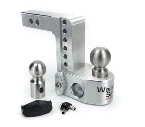 Weigh Safe 6in Drop Hitch w/Built-in Scale & 2in Shank (10K/12.5K GTWR) - Aluminum thumbnail 6