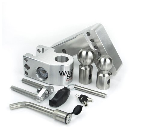 Weigh Safe 4in Drop Hitch w/Built-in Scale & 2.5in Shank (10K/18.5K GTWR) w/WS05 - Aluminum thumbnail 4