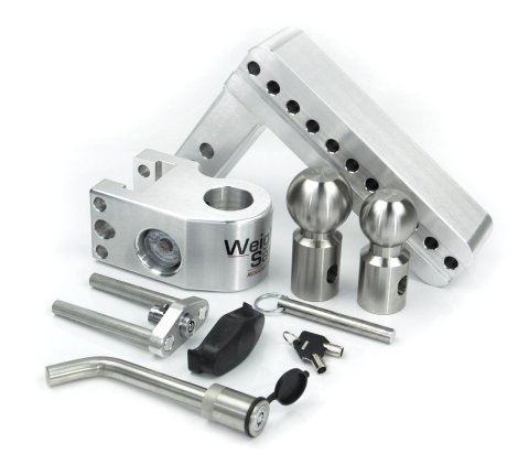 Weigh Safe 8in Drop Hitch w/Built-in Scale & 2in Shank (10K/12.5K GTWR) w/WS05 - Aluminum thumbnail 1