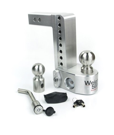 Weigh Safe 8in Drop Hitch w/Built-in Scale & 2in Shank (10K/12.5K GTWR) w/WS05 - Aluminum thumbnail 2
