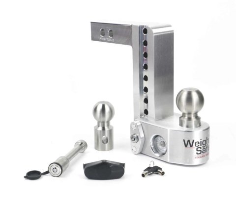 Weigh Safe 8in Drop Hitch w/Built-in Scale & 2in Shank (10K/12.5K GTWR) w/WS05 - Aluminum thumbnail 3