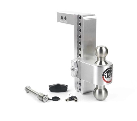 Weigh Safe 180 Hitch 10in Drop Hitch & 2in Shank (10K/12.5K GTWR) w/WS05 - Aluminum thumbnail 3