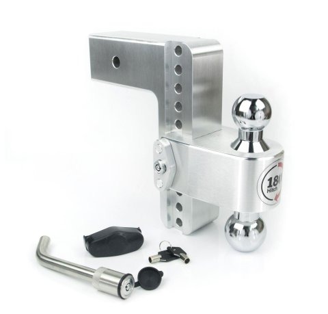 Weigh Safe 180 Hitch 8in Drop Hitch & 3in Shank (10K/21K GTWR) w/WS05 - Aluminum thumbnail 1