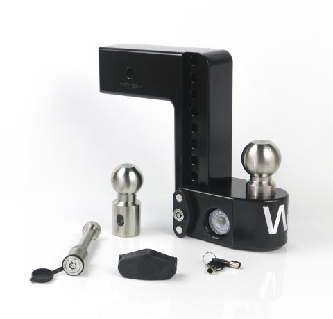 Weigh Safe 8in Drop Hitch w/Built-in Scale & 3in Shank (8K/21K GTWR) w/WS05 - Black Cerakote thumbnail 1