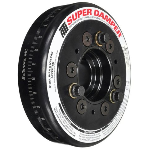 ATI Damper - 6.325in - Alum - Chevy LS - Smooth - C-Bore Front - 3 Ring