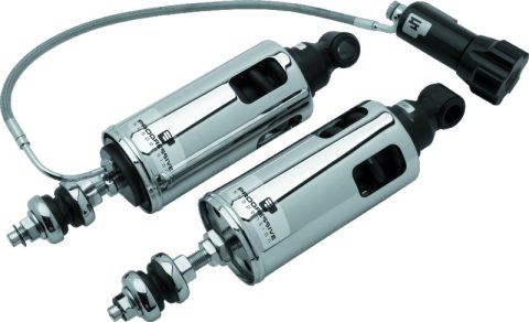 Progressive 00-17 Harley-Davidson Softail 422 Series Shocks w/RAP - Chrome thumbnail 1