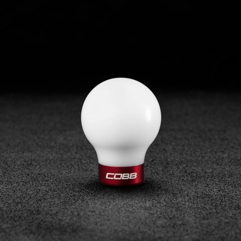 Cobb 07-13 Mazdaspeed3 & 06-07 Mazdaspeed6 Shift Knob - White Knob w/Race Red Base thumbnail 2