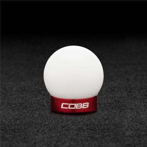 Cobb Ford Mustang Shift Knob White with Red Base