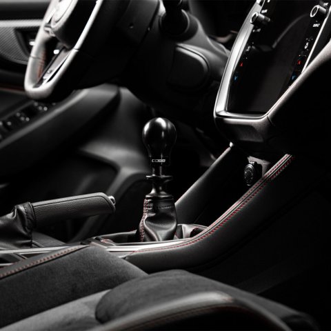 Cobb Subaru 6-Speed Weighted COBB Shift Knob - Black (Incl. Both Red + Blk Collars) thumbnail 1