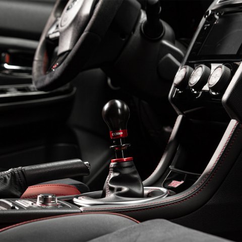 Cobb Subaru 6-Speed Weighted COBB Shift Knob - Black (Incl. Both Red + Blk Collars) thumbnail 3