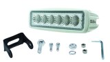 Hella Value Fit Mini Flush Mount 7.7in - 18W White Housing Flood Beam LED Light Bar thumbnail 2