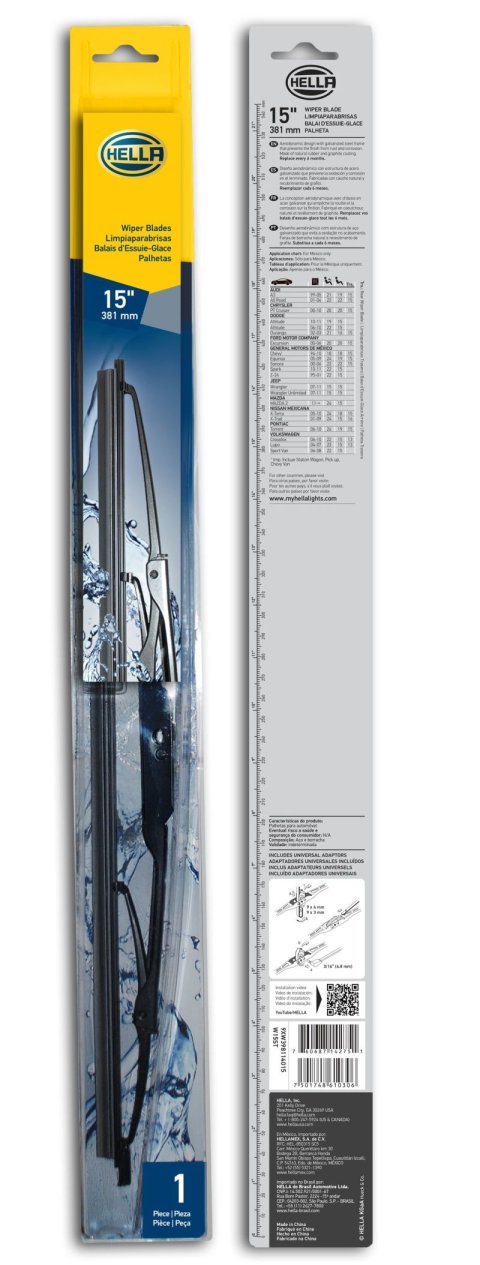 Hella Standard Wiper Blade 15in - Single thumbnail 1