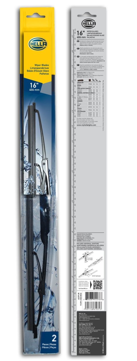 Hella Standard Wiper Blade 16in - Pair thumbnail 5