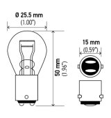 Hella BULB 1176A 12V 16/8W BA15d S8 - Min Qty 10 (211656701) thumbnail 9