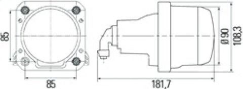 Hella 90mm Bi-Halogen / Bi-Xenon V2 Shutter Pigtail thumbnail 4