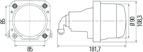 Hella 90mm Bi-Halogen / Bi-Xenon V2 Shutter Pigtail thumbnail 5