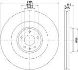 Hella Pagid Front High Carbon Brake Rotor - 05-09 Audi A8 thumbnail 1