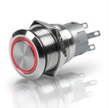 Hella Switch Push Stainless Steel SPST LED Red 12V thumbnail 1