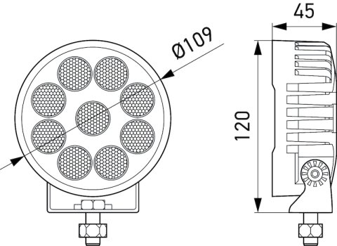 Hella ValueFit LED Work Light TR3000 LED MV CR LT thumbnail 4