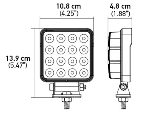 Hella ValueFit Work Light 4SQ 2.0 LED MV LR LT thumbnail 4