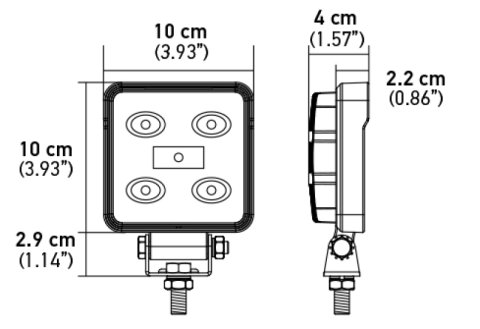 Hella ValueFit Work Light 4SQ LED MV CR LT thumbnail 4
