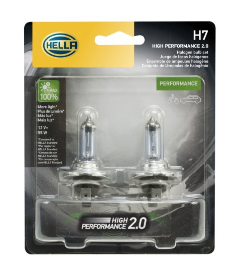 Hella H7 12V 55W PX26D HP 2.0 Halogen Bulbs thumbnail 6