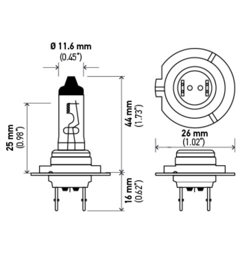 Hella H7 12V 55W PX26D HP 2.0 Halogen Bulbs thumbnail 8