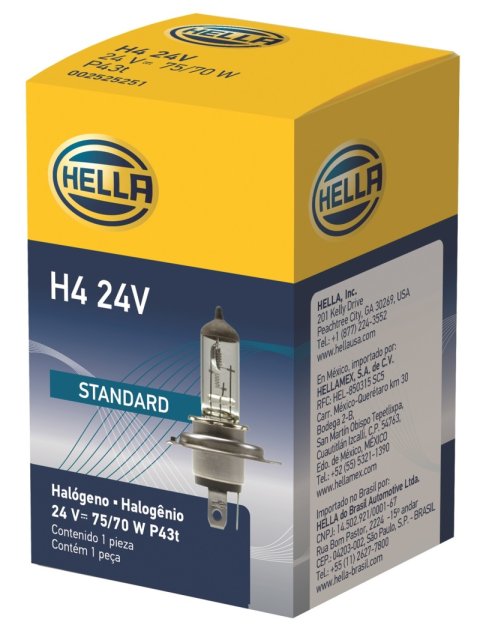 Hella H4 24V 75/70W P43t T4.625 Halogen Bulb thumbnail 3