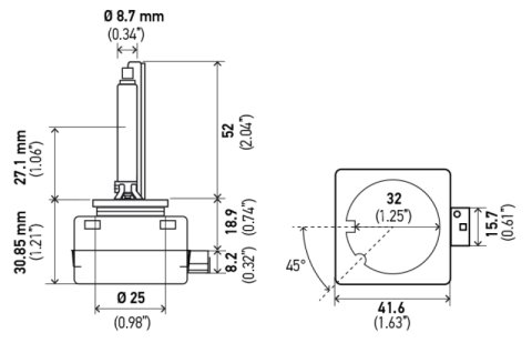 Hella Xenon D1S Bulb PK32d-2 85V 35W 4300k thumbnail 7