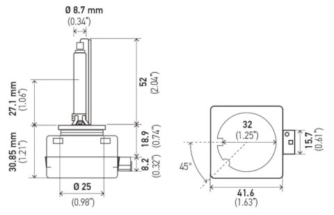 Hella Xenon D1S Bulb PK32d-2 85V 35W 4300k thumbnail 8
