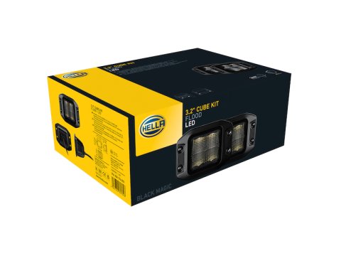 Hella Universal Black Magic 3.2in L.E.D. Cube Kit - Flood Beam (Flush Mount) thumbnail 4