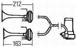 Hella Horn Kit Air 2-Trumpet 24V thumbnail 3