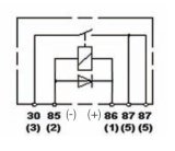 Hella RELAY MINI ISO 5P 12V SPST D87 DIO BKT thumbnail 4