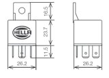 Hella RELAY MINI ISO 5P 12V SPST D87 DIO BKT thumbnail 9