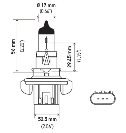 Hella Bulb H13 9008 12V 100/80W XEN WHT XB (2) thumbnail 5