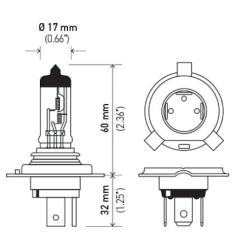 Hella Bulb 9003/HB2 12V 60/55W P43t LONG LIFE thumbnail 7