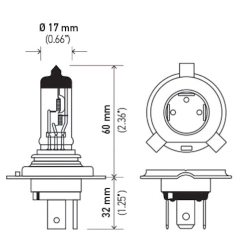 Hella Bulb 9003/HB2 12V 60/55W P43t LONG LIFE thumbnail 9