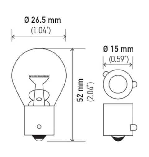 Hella Bulb 7507 12V 21W BAU15s S8 AMBER thumbnail 9