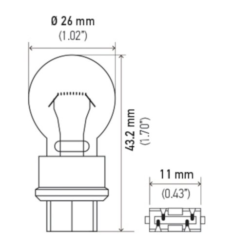 Hella Bulb 3047 12V 21/7W W2.5X16q S8 thumbnail 6