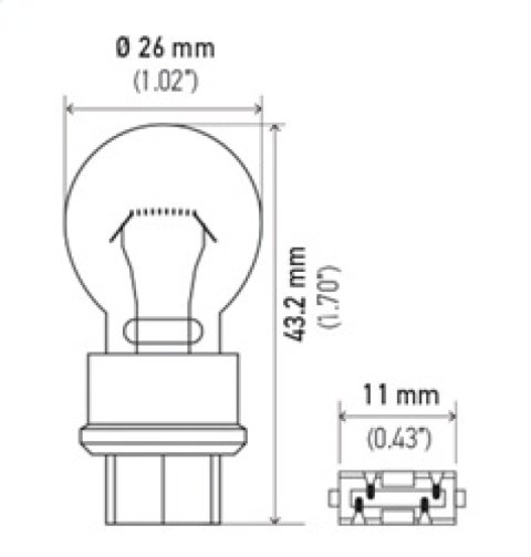 Hella Bulb 3047 12V 21/7W W2.5X16q S8 thumbnail 7
